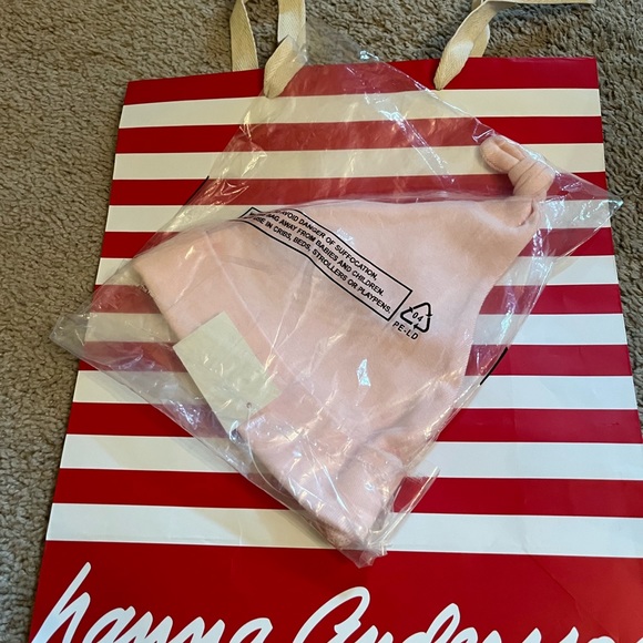 BABY KIDS HANNA ANDERSON TOP KNOT BEANIE PINK NWT - Picture 4 of 12